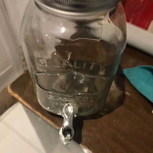 Glass jar with tap 3 liters like new