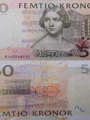 Bank of Sweden 50 Kronor banknote 2004-2011 like new