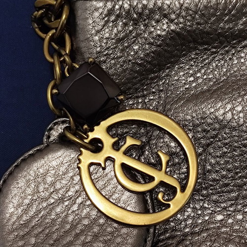 Juicy Couture metallic gold leather crossbody bag like new