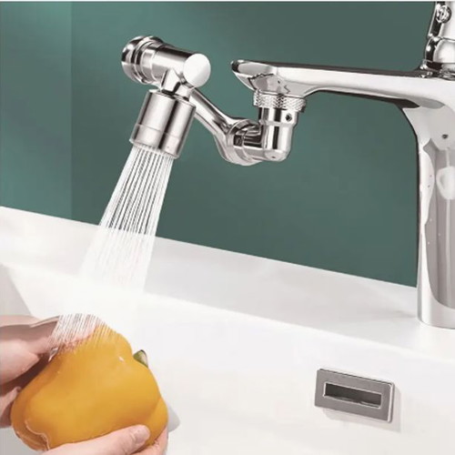 Sink faucet with 1080° rotation and protection connector