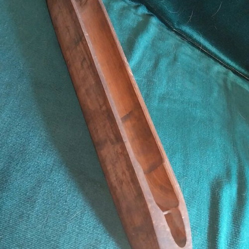 Large wooden loom shuttle used with metal tips
