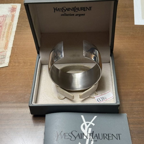 Yves Saint Laurent silver 925 cuff bracelet used