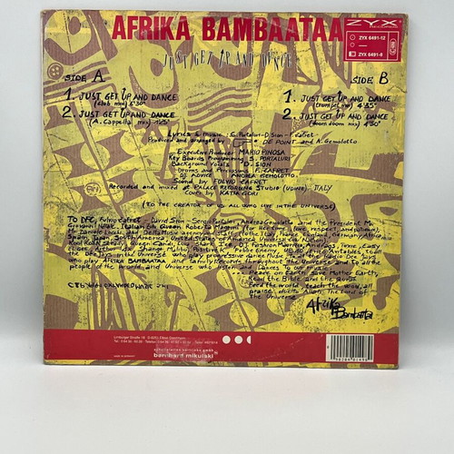 Afrika Bambaataa Just Get Up And Dance vinyl used