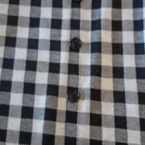 Checked mini dress like new, black and white with buttons, size M