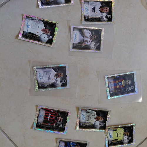 Champions League 2021 stickers like new, autographed lot