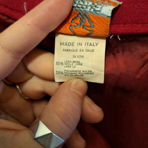 Stefanel red wool skirt used, size XXL