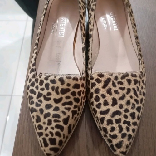 Stevigi leather animal print ballerinas new, brown, size 37