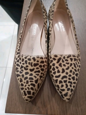 Stevigi leather animal print ballerinas new, brown, size 37