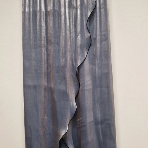 Med Gold Label pareo skirt new, iridescent silver, size S/M