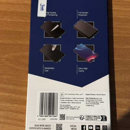 IPhone 13/13 Pro/14 tempered glass screen protector new