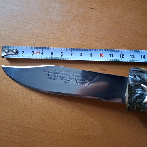 Cretan handmade knife with natural horn handle like new