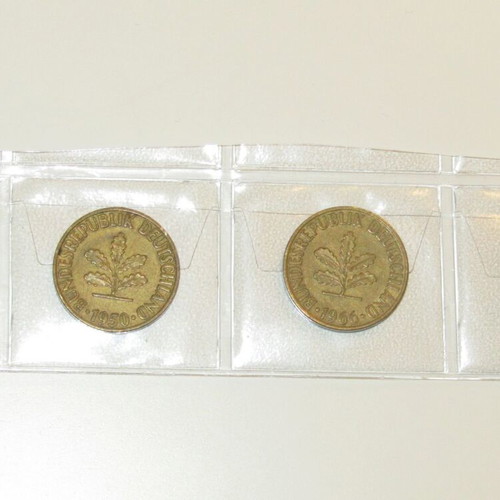 German 10 pfennig coins used, set of 4 pieces