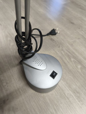 Halogen desk lamp used, adjustable silver table light