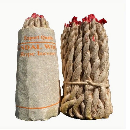 Set of 40 traditional Nepalese rope incense sticks with sandalwood aroma