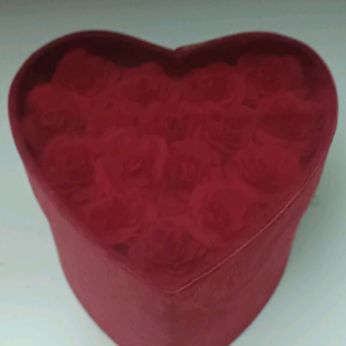 Heart-shaped box like new with roses