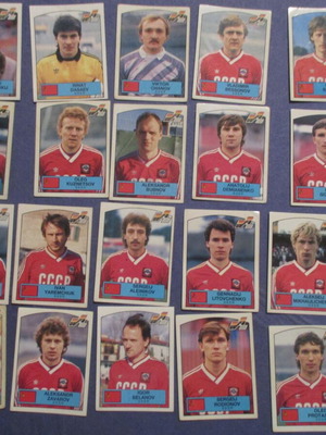 Panini стикери Euro 88 отбор СССР употребявани, 20 броя
