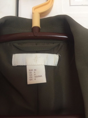 H&M jacket used, size small no36