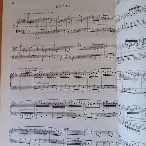 Bach music book like new with English and French sheet music