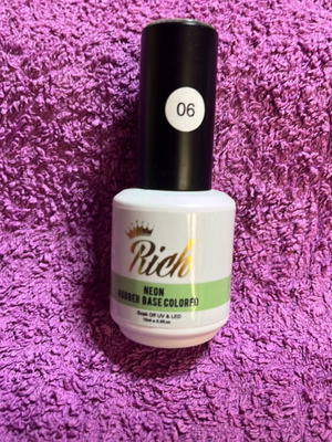 Rich Neon Rubber Base Colored Nails unused