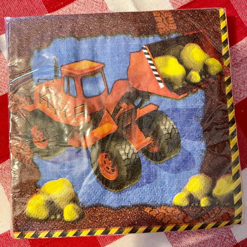 Party napkins with bulldozer theme set of 2 packs new