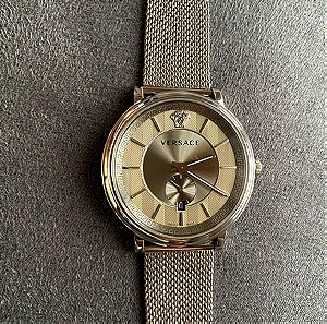 Ρολόι Versace V-Circle 42mm ασημί