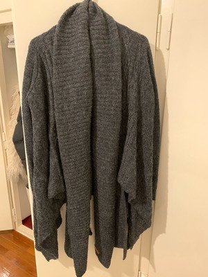Superdry knitted poncho-style cardigan used, gray, small/medium