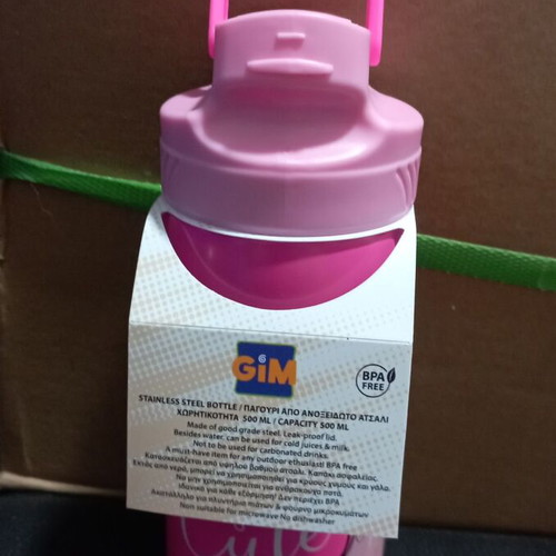 Metallic Gim Unicorn Water Bottle 500ml new