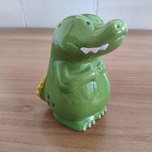 Ceramic Crocodile Money Box like new without stopper