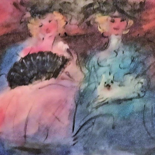 Painting "DORIS" by M. Papageorgiou like new with frame