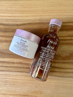 Fresh Rose Skincare Set Rose face cream & Rose Toner