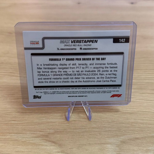 2025 Topps Chrome Formula 1 Max Verstappen card new