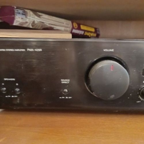 Hi Fi sound system with Technics multi CD player, Sony pick up, Denon amplifier, tuner, equalizer, and Sansui deck used