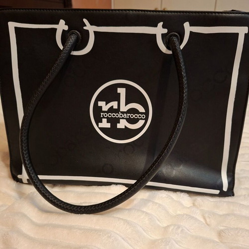 Roccobarocco shoulder bag new, authentic, black and white