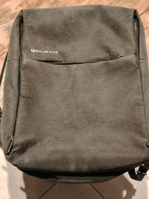 Urban backpack with laptop compartment used, gray