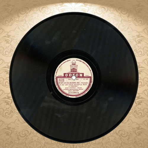 Odeon 78 rpm record used (1937) Turkish edition