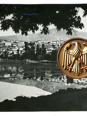 Καρτποστάλ Καστοριάς μεταχειρισμένη, νότια άποψη δεκαετίας 1950