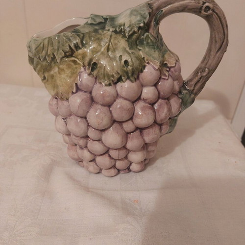 Handmade faience jug hand-painted new