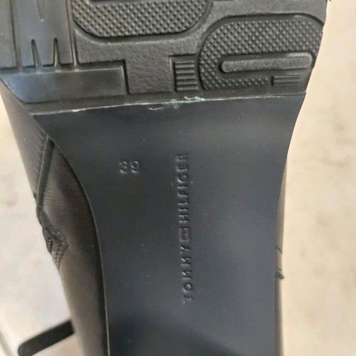 Tommy Hilfiger leather ankle boots new, black, size 39