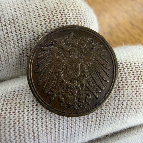1 Pfennig Germany 1906 coin used, good condition