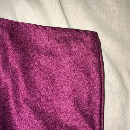 Satin skirt midi 2XL like new, white and purple shade