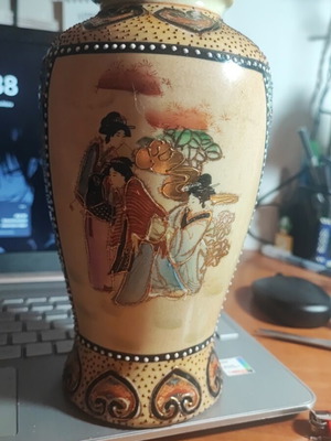 Satsuma vase like new, Chinese 20×9cm