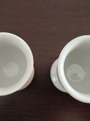 Glass egg cups like new