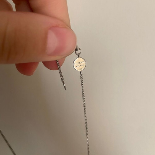 Ti Sento Milano necklace silver 925 with rose gold and zirconia like new