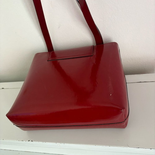 Trussardi burgundy shoulder bag used with mark