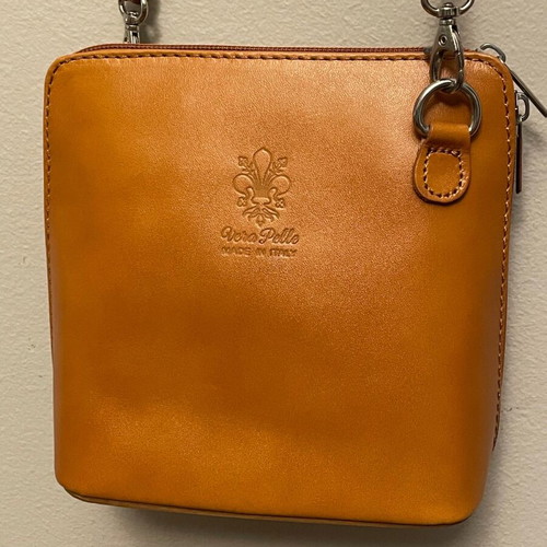 Leather crossbody bag tan new
