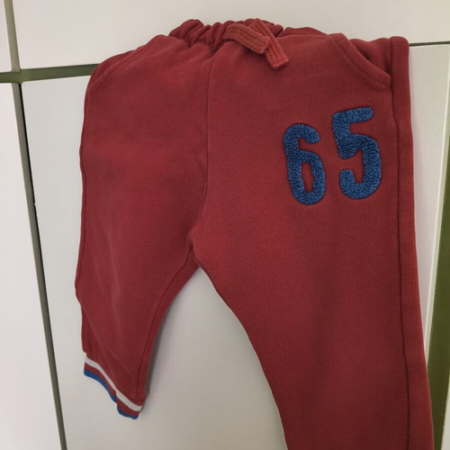 Children's pants used, size 98 cm, Benetton and Zara, gray and red