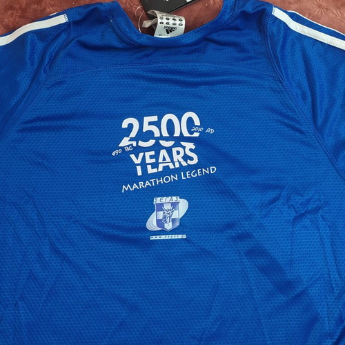Adidas official S.E.G.A.S. 2500 Years Marathon Legend commemorative shirt XL new