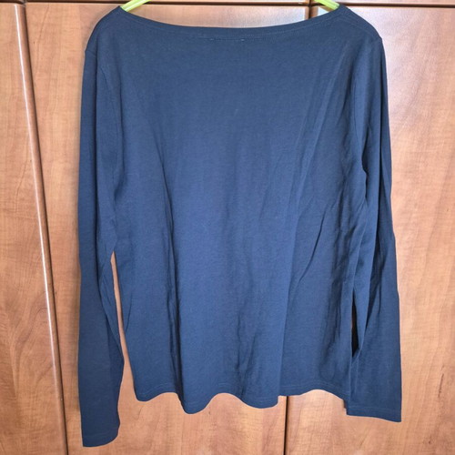 Benetton blue cotton blouse size M new