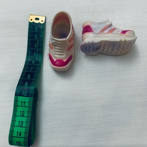 Doll Shoes used, large size, soft material with marker stains