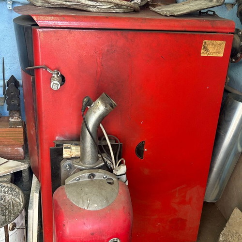 Pellet burner used, cast iron in good condition